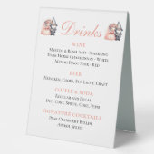 Plaque De Table Whimsical Gnome Bride Groom Orange Mariage Bar (Recto)