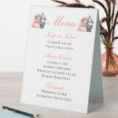 Plaque De Table Whimsical Gnome Bride & Groom Rustic Mariage Menu (En SItu (Tableau))