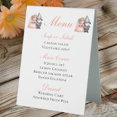 Plaque De Table Whimsical Gnome Bride & Groom Rustic Mariage Menu