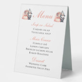 Plaque De Table Whimsical Gnome Bride & Groom Rustic Mariage Menu (Recto)