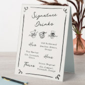 Plaque De Table Whimsical Hand Drake Signature Boissons (En SItu (Tableau))