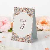 Plaque De Table Whimsical Luxury ivoire Floral Style Mariage front (In SItu (Mariage))