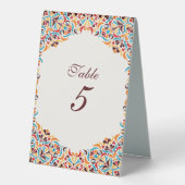 Plaque De Table Whimsical Luxury ivoire Floral Style Mariage front (Recto)