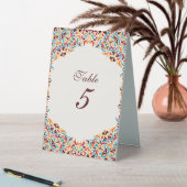 Plaque De Table Whimsical Luxury ivoire Floral Style Mariage front (En SItu (Tableau))