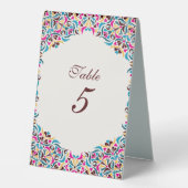 Plaque De Table Whimsical Luxury ivoire Floral Style Mariage front (Recto)