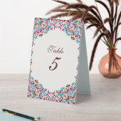 Plaque De Table Whimsical Luxury ivoire Floral Style Mariage front (En SItu (Tableau))