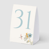 Plaque De Table Whimsical Wildflower Meadow Wedding Table Number (Verso)