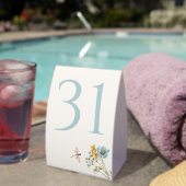 Plaque De Table Whimsical Wildflower Meadow Wedding Table Number (InVersositu (sur table))