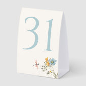 Plaque De Table Whimsical Wildflower Meadow Wedding Table Number (Recto)
