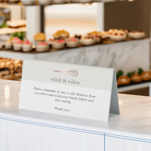 Plaque De Table Whisk d'or rose   Salle de petit-déjeuner de sécur