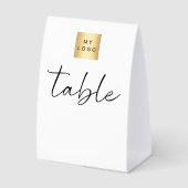 Plaque De Table White black business logo table numbers DIY (Recto)