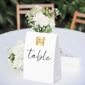 Plaque De Table White black business logo table numbers DIY