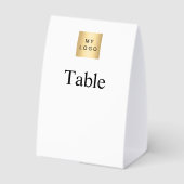Plaque De Table White black business logo table numbers DIY (Verso)
