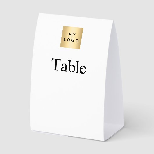 Plaque De Table White black business logo table numbers DIY (Recto)