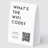 Plaque De Table WiFi Code Table Tent | Network QR Tabletop Sign (Recto)