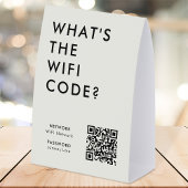 Plaque De Table WiFi Code Table Tent | Network QR Tabletop Sign