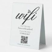 Plaque De Table Wifi Network Password QR Code (Verso)