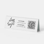 Plaque De Table Wifi Network QR Code Modern Business (Recto)