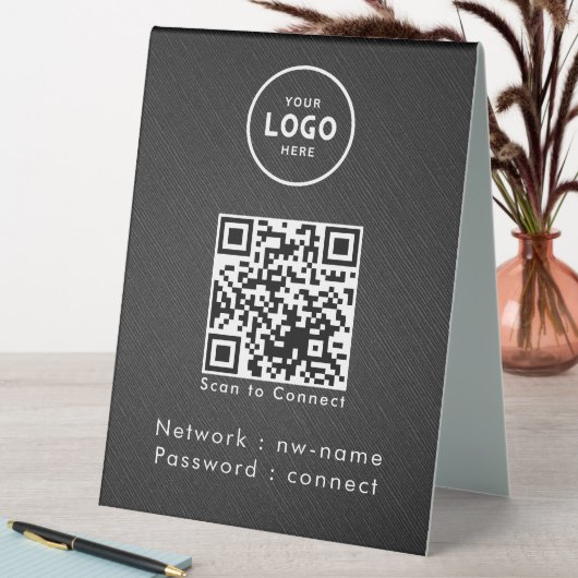 Plaque De Table WiFi Network Scan QR Code pour connecter Internet (En SItu (Tableau))