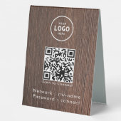 Plaque De Table WiFi Network Scan QR Code pour connecter Internet (Verso)