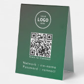 Plaque De Table WiFi Network Scan QR Code pour connecter Internet (Verso)