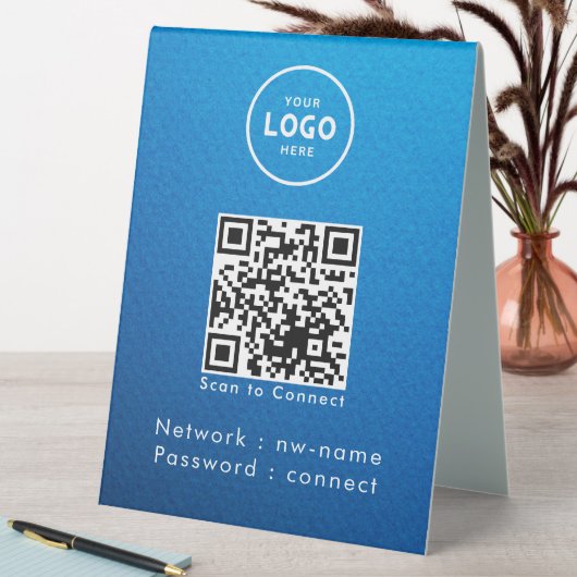 Plaque De Table WiFi Network Scan QR Code pour connecter Internet (En SItu (Tableau))