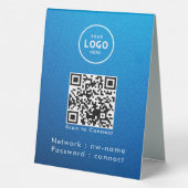 Plaque De Table WiFi Network Scan QR Code pour connecter Internet (Verso)