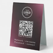 Plaque De Table WiFi Network Scan QR Code pour connecter Internet (Verso)