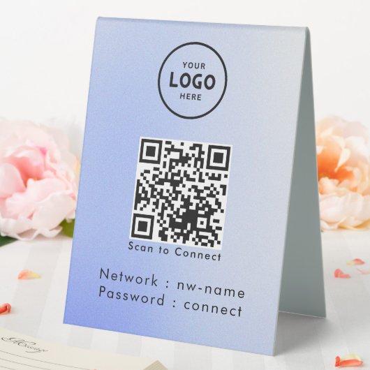 Plaque De Table WiFi Network Scan QR Code pour connecter Internet (In SItu (Mariage))