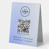 Plaque De Table WiFi Network Scan QR Code pour connecter Internet (Verso)