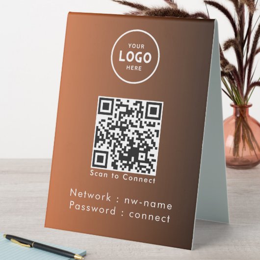 Plaque De Table WiFi Network Scan QR Code pour connecter Internet (En SItu (Tableau))