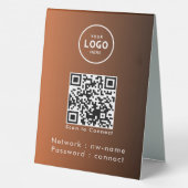 Plaque De Table WiFi Network Scan QR Code pour connecter Internet (Verso)