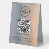 Plaque De Table WiFi Network Scan QR Code pour connecter Internet (Verso)