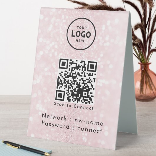 Plaque De Table WiFi Network Scan QR Code pour connecter Internet (En SItu (Tableau))