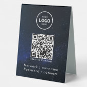 Plaque De Table WiFi Network Scan QR Code pour connecter Internet (Verso)