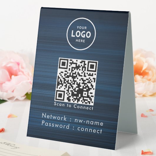 Plaque De Table WiFi Network Scan QR Code pour connecter Internet (In SItu (Mariage))