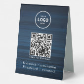 Plaque De Table WiFi Network Scan QR Code pour connecter Internet (Verso)