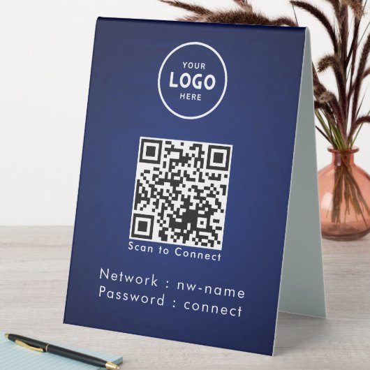Plaque De Table WiFi Network Scan QR Code pour connecter Internet (En SItu (Tableau))