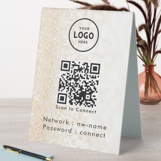 Plaque De Table WiFi Network Scan QR Code pour connecter Internet (En SItu (Tableau))