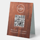 Plaque De Table WiFi Network Scan QR Code pour connecter Internet (Recto)