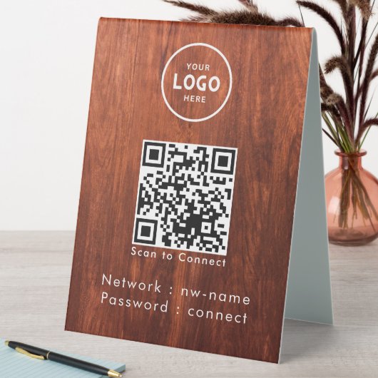 Plaque De Table WiFi Network Scan QR Code pour connecter Internet (En SItu (Tableau))
