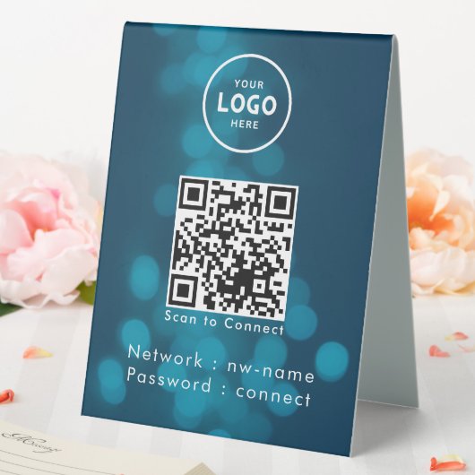 Plaque De Table WiFi Network Scan QR Code pour connecter Internet (In SItu (Mariage))