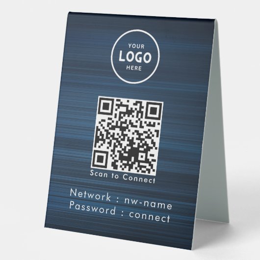 Plaque De Table WiFi Network Scan QR Code pour connecter Internet (Recto)
