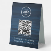 Plaque De Table WiFi Network Scan QR Code pour connecter Internet (Verso)