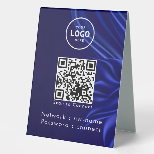 Plaque De Table WiFi Network Scan QR Code pour connecter Internet (Recto)