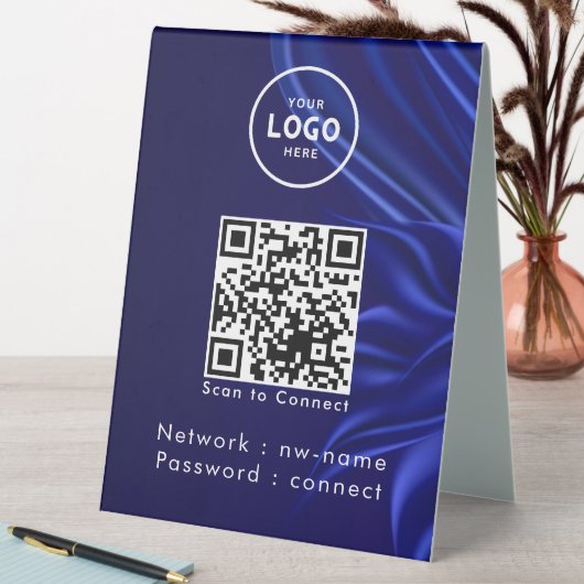 Plaque De Table WiFi Network Scan QR Code pour connecter Internet (En SItu (Tableau))