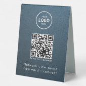 Plaque De Table WiFi Network Scan QR Code pour connecter Internet (Verso)