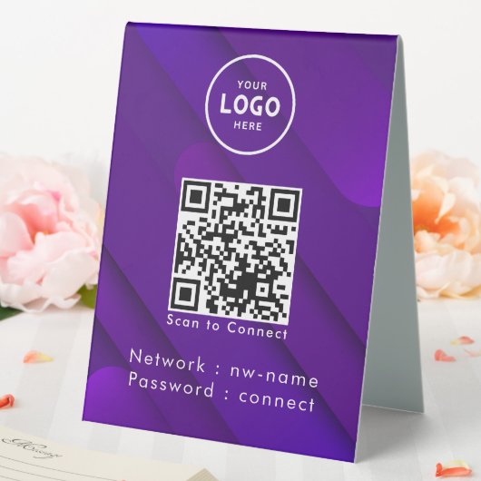 Plaque De Table WiFi Network Scan QR Code pour connecter Internet (In SItu (Mariage))