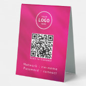 Plaque De Table WiFi Network Scan QR Code pour connecter Internet (Verso)