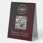 Plaque De Table WiFi Network Scan QR Code pour connecter Internet (Recto)